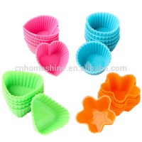 Standard Size Rainbow Colors Reusable Silicone Cupcake and Muffin Baking Cup